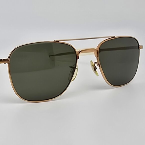 American Optical AO HGU-4/P 1/10 12K Gold Green Lens Military Aviator Sunglasses - Picture 7 of 16
